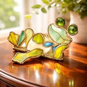 Vibrant Glass Frog Tea Light Holder